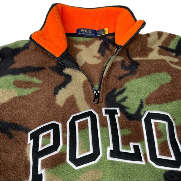 Polo Ralph Lauren Camo Fleece Quarter Zip Pullover - Picture 5 of 9